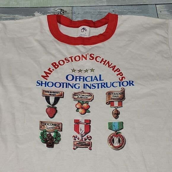 Tee Jays Vintage Mr. Boston Schnapps T-Shirt sz Large - Picture 2 of 6